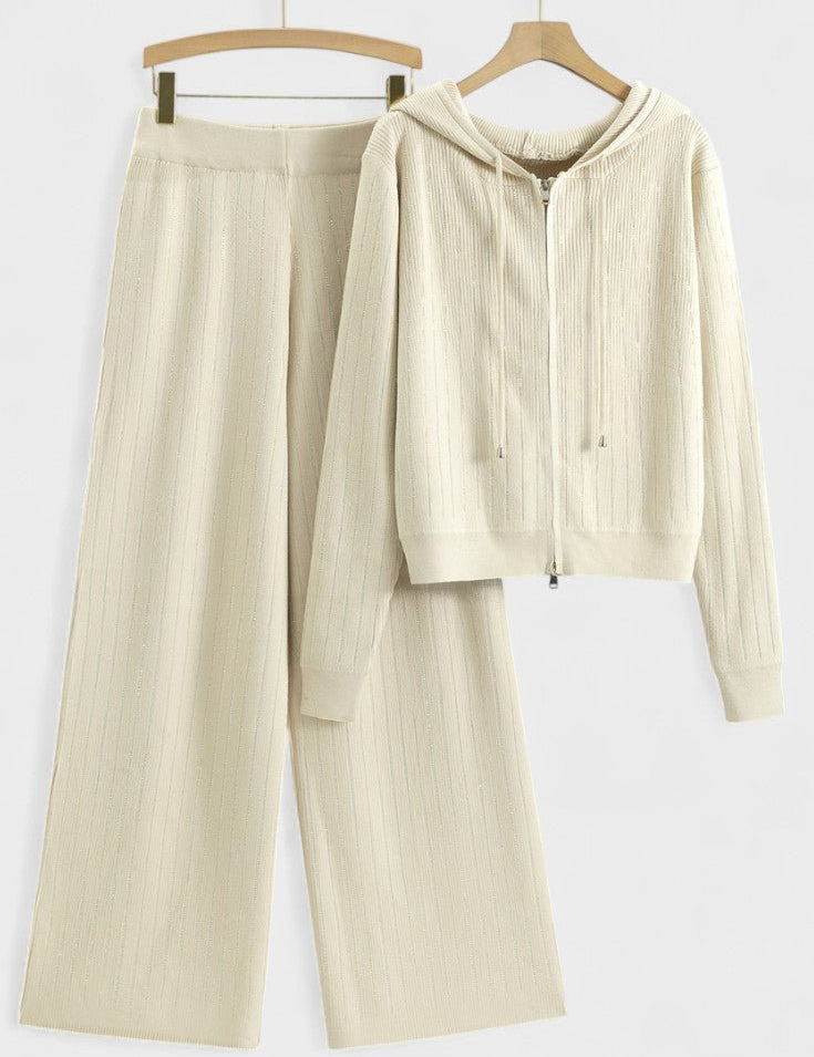 Sheena, Hooded Cardigan & Trousers Set