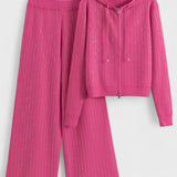 Sheena, Hooded Cardigan & Trousers Set