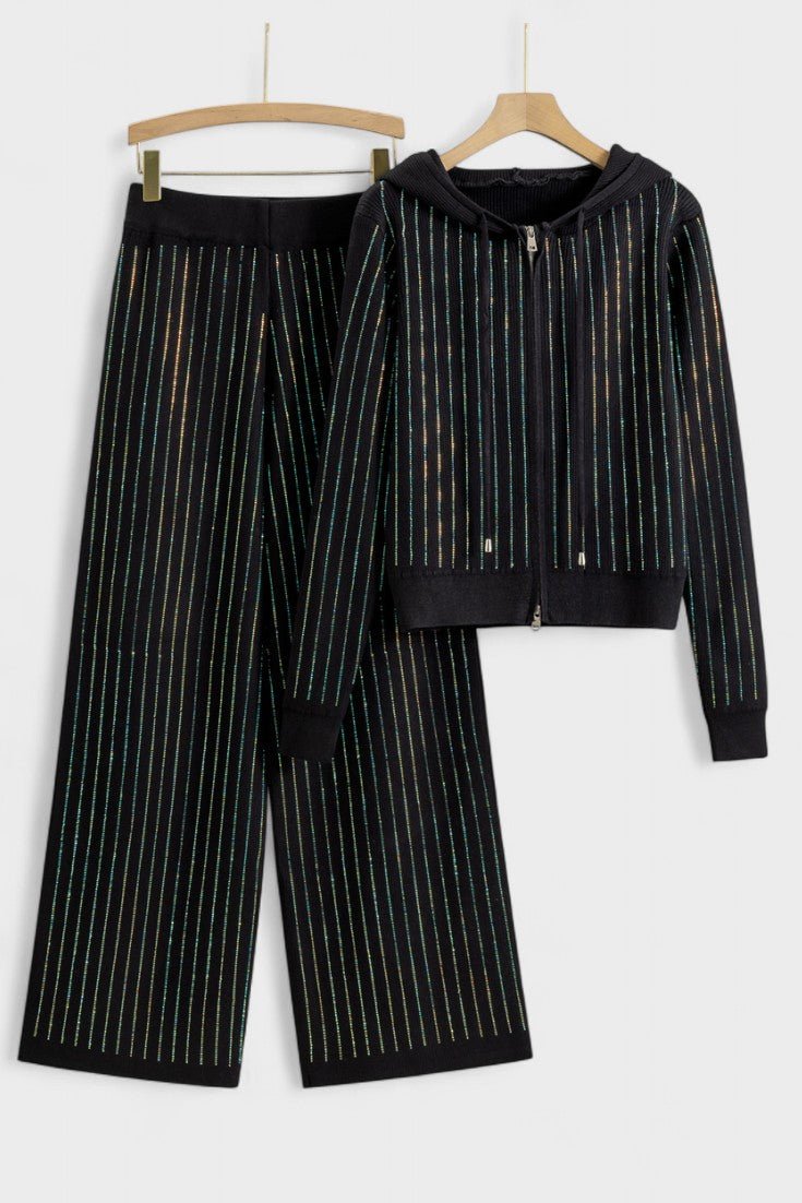 Sheena, Hooded Cardigan & Trousers Set