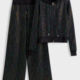 Sheena, Hooded Cardigan & Trousers Set