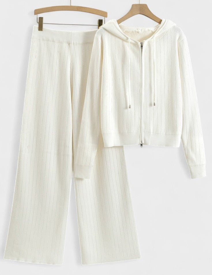 Sheena, Hooded Cardigan & Trousers Set