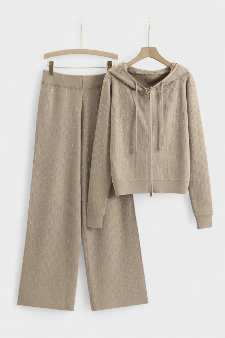 Sheena, Hooded Cardigan & Trousers Set