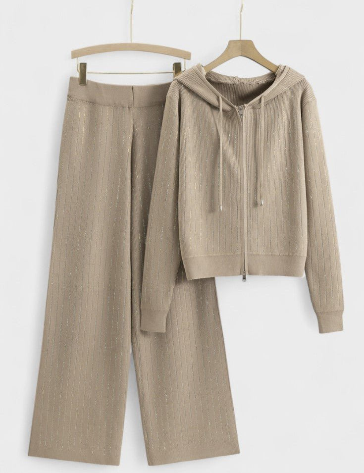 Sheena, Hooded Cardigan & Trousers Set