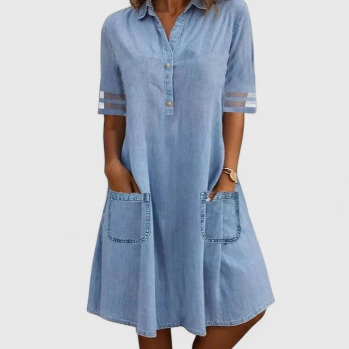 Imogen Figure-Flattering Denim Dress