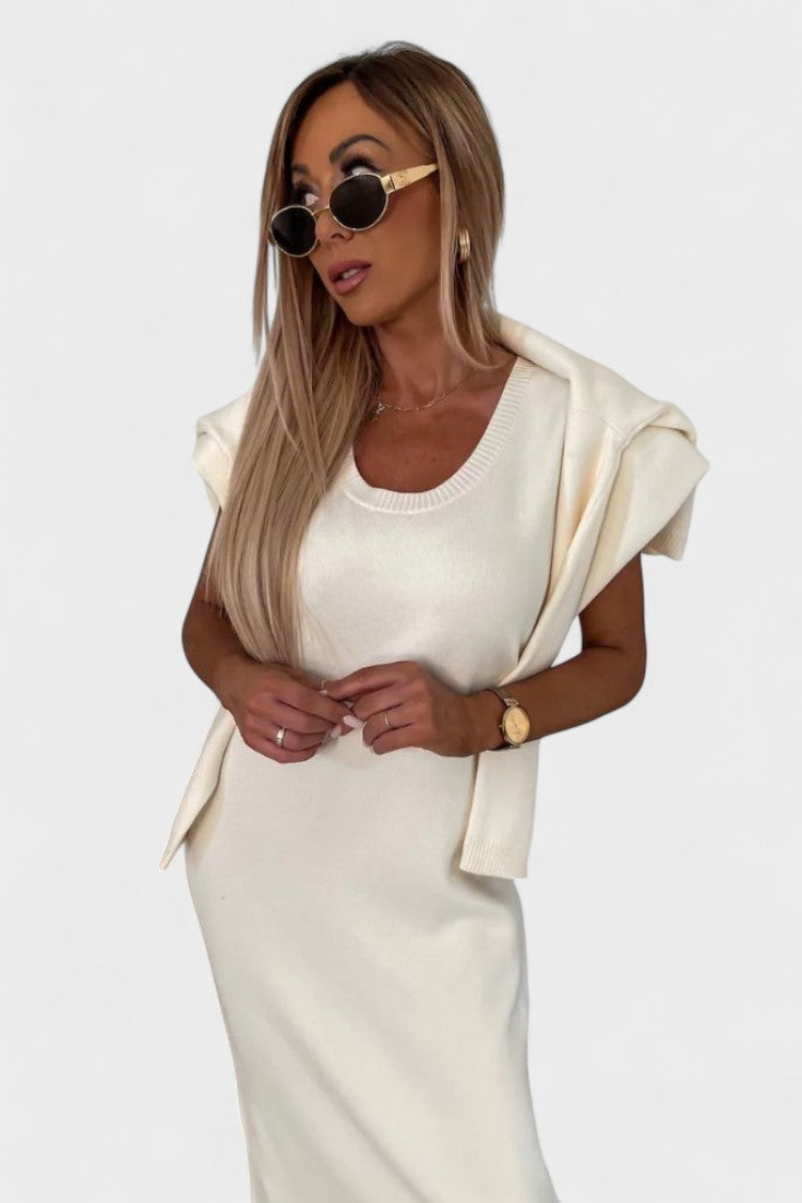 Tilly, Roll-Neck Knitted Jumper & Maxi Skirt Set