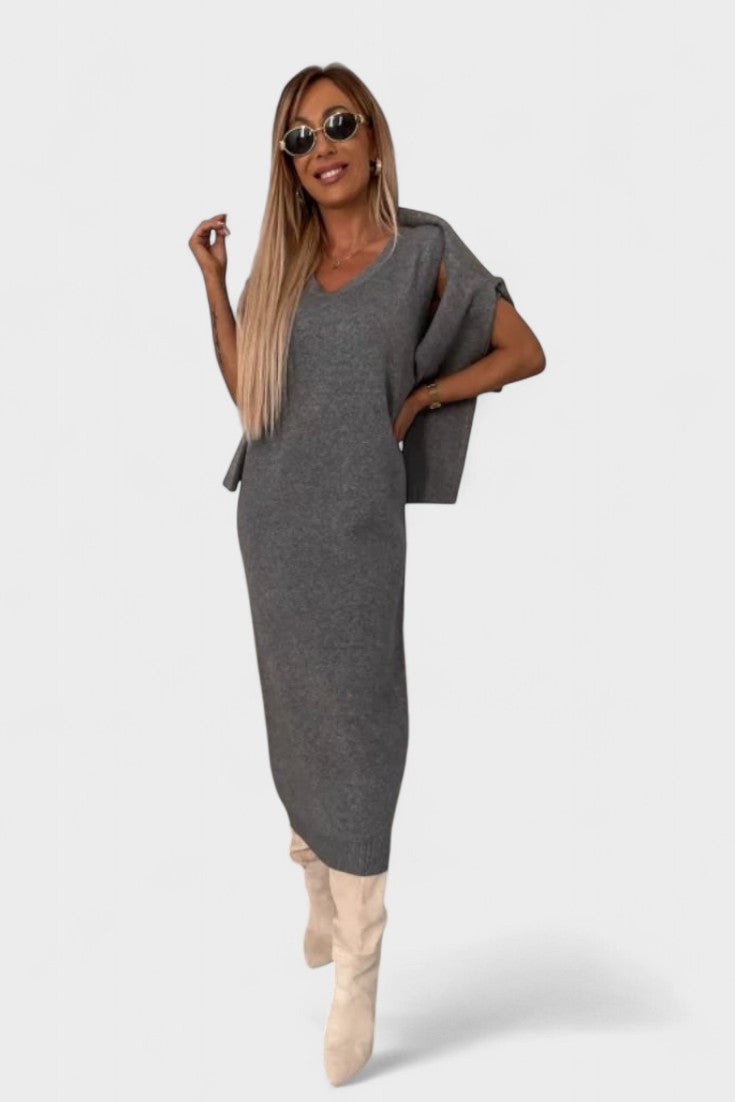 Tilly, Roll-Neck Knitted Jumper & Maxi Skirt Set