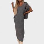 Tilly, Roll-Neck Knitted Jumper & Maxi Skirt Set
