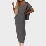 Tilly, Roll-Neck Knitted Jumper & Maxi Skirt Set