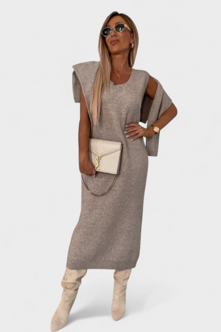 Tilly, Roll-Neck Knitted Jumper & Maxi Skirt Set