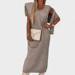 Tilly, Roll-Neck Knitted Jumper & Maxi Skirt Set