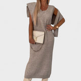 Tilly, Roll-Neck Knitted Jumper & Maxi Skirt Set