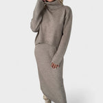 Tilly, Roll-Neck Knitted Jumper & Maxi Skirt Set