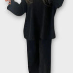 Trina, Oversized Long-Sleeve Top & Wide-Leg Trousers Set
