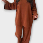 Trina, Oversized Long-Sleeve Top & Wide-Leg Trousers Set