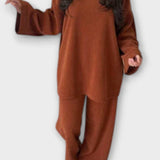 Trina, Oversized Long-Sleeve Top & Wide-Leg Trousers Set
