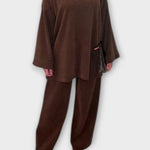 Trina, Oversized Long-Sleeve Top & Wide-Leg Trousers Set