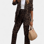Trina, Leopard-Print Shirt & Trousers Set