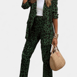 Trina, Leopard-Print Shirt & Trousers Set