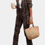 Trina, Leopard-Print Shirt & Trousers Set
