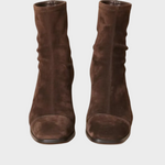 Alma, Suede Heeled Ankle Boots