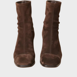 Alma, Suede Heeled Ankle Boots