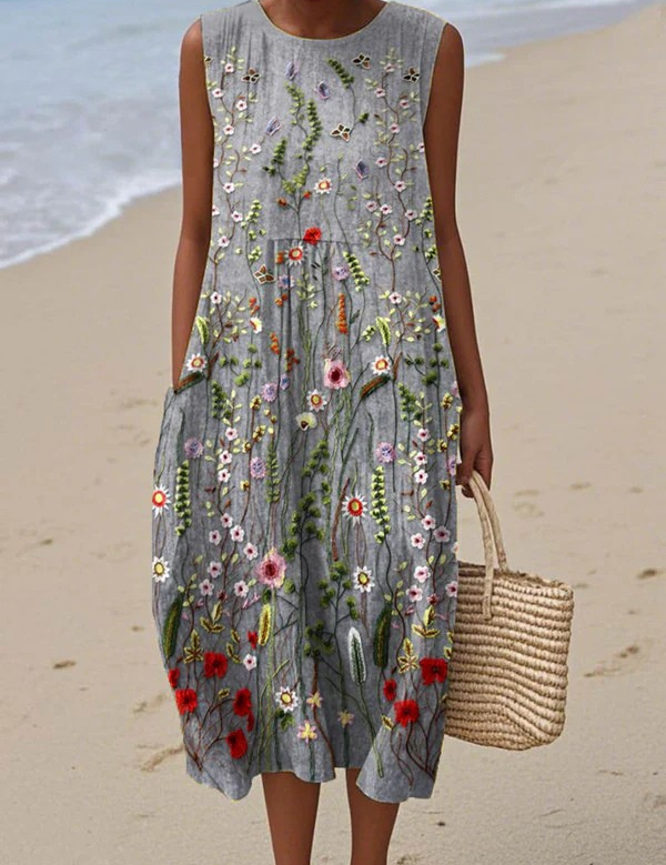 Aria Everyday Midi Dress, front view