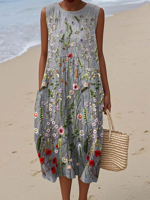 Aria Everyday Midi Dress, front view