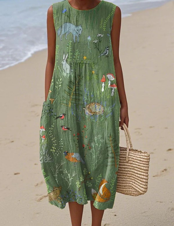Lila Everyday Midi Dress, front view