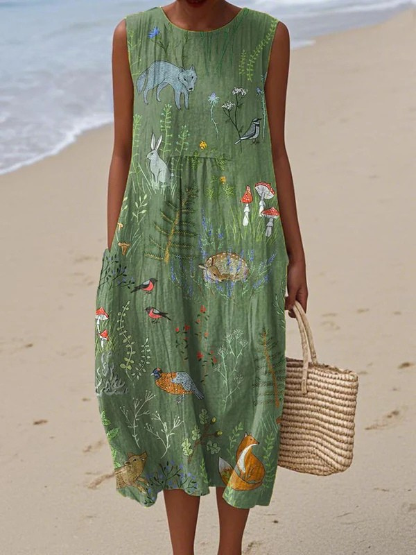 Lila Everyday Midi Dress, front view