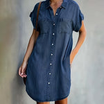 Clara Button-Up Shirt Dress - view 3