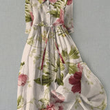 Emilia | Floral Lace-Up Dress