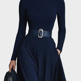 Evangeline | Knitted Maxi Dress with High Neck