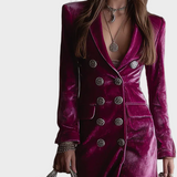 Felicity | Velvet Blazer Maxi Dress