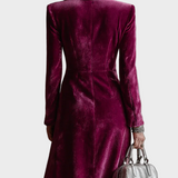Felicity | Velvet Blazer Maxi Dress
