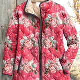 Rosamund Pink Quilted Jacket with Floral Pattern - view 2