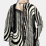 Soraya Casual Quilted Jacket with Abstract Geometric Design