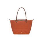 Large Packable Tote Bag, Brick, side view