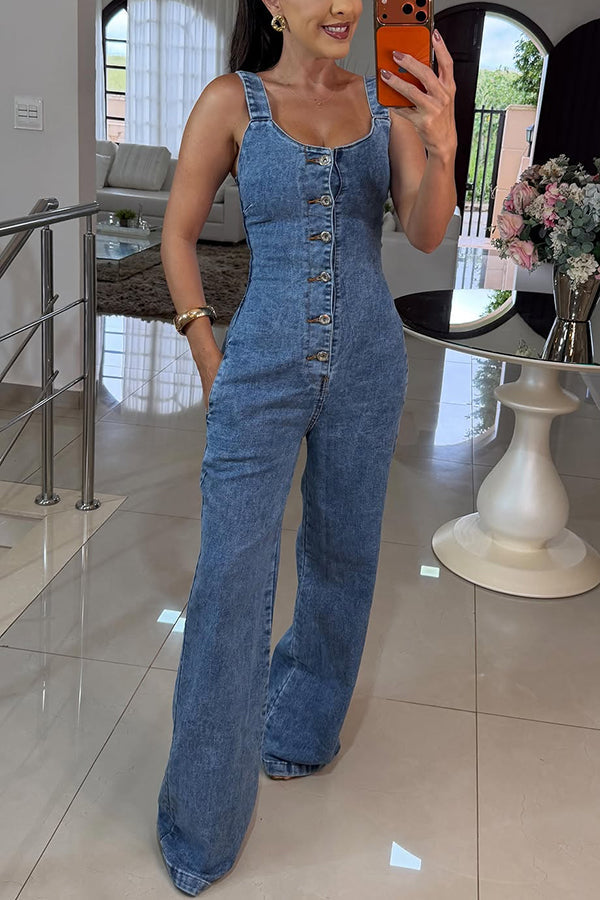 Ada Effortless Denim Jumpsuit - view 2