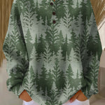 Alma Jumper in Green with Forest Design