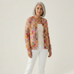 Ann Floral Print Buttoned Casual Cardigan
