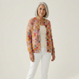 Ann Floral Print Buttoned Casual Cardigan