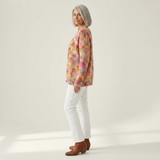 Ann Floral Print Buttoned Casual Cardigan - view 2