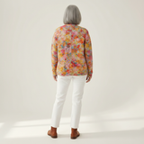 Ann Floral Print Buttoned Casual Cardigan - view 3