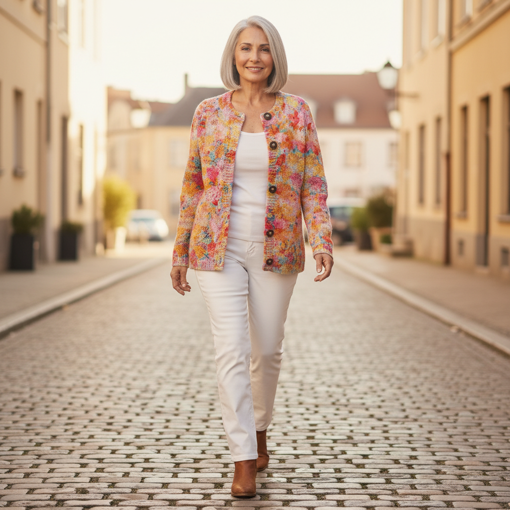 Ann Floral Print Buttoned Casual Cardigan - view 4