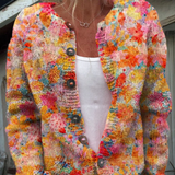 Ann Floral Print Buttoned Casual Cardigan - view 5