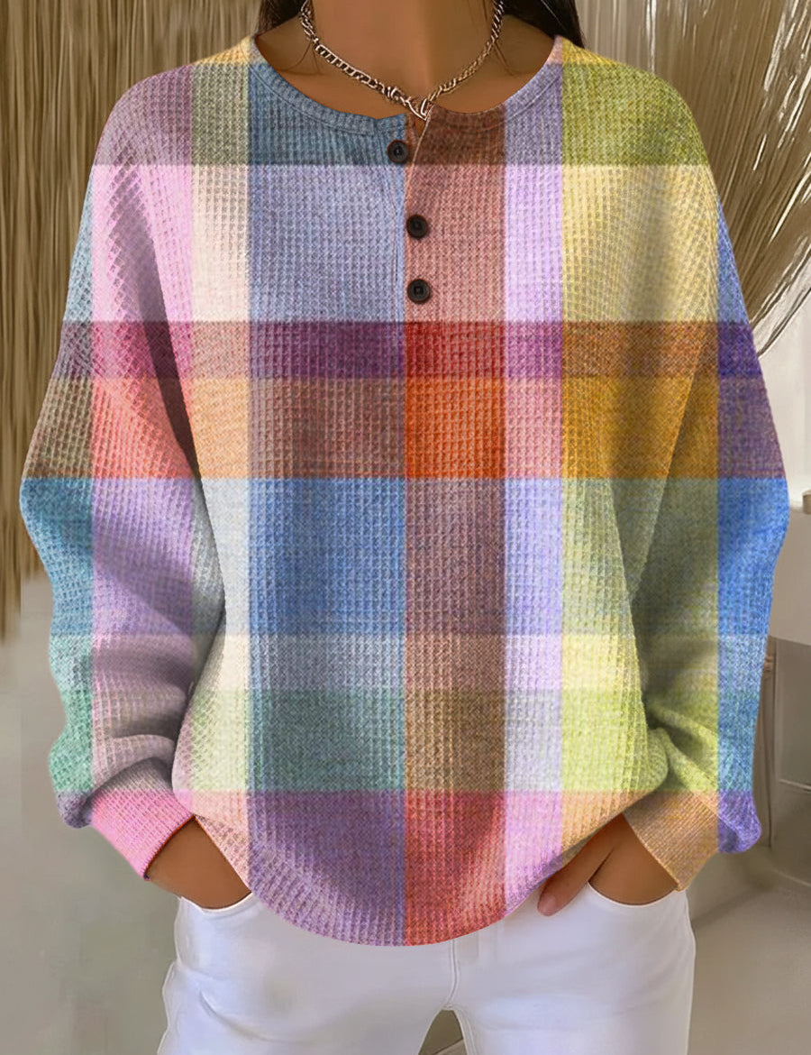 Antje Pastel Check Pattern Jumper