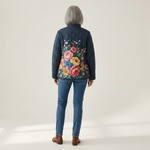 Audrey Vintage Floral Print Quilted Jacket - view 3