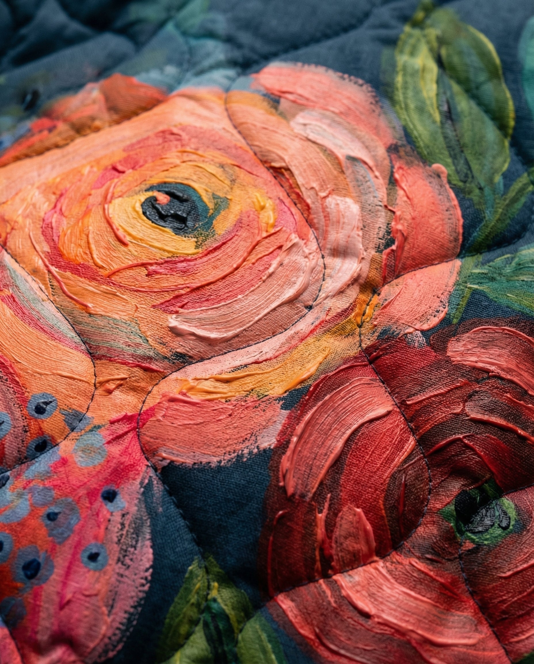 Audrey Vintage Floral Print Quilted Jacket - view 6