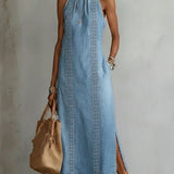 Tilly Retro Lace Denim Dress - view 3