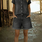 Stephanie Relaxed Short Denim Co-ord Set - view 4
